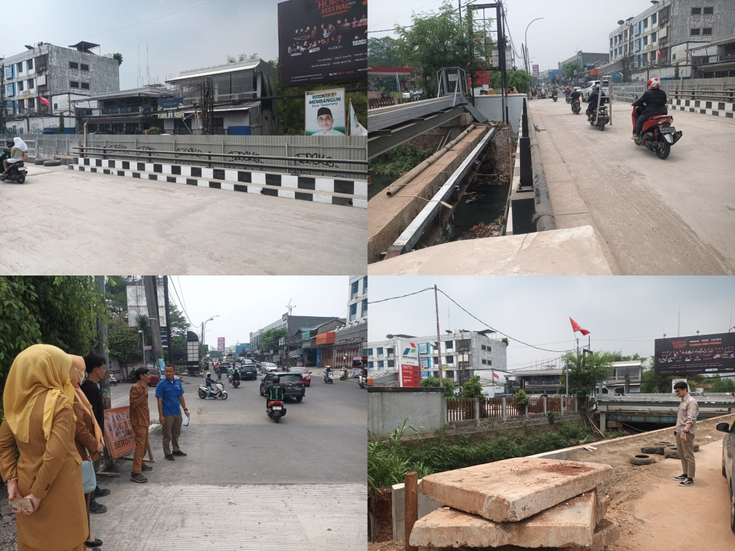 Monitoring Pekerjaan Penggantian Jembatan Sasak-Rembaga Ruas Jalan HOS Cokrominoto Kota Tangerang APBD Prov Banten T.a 2024