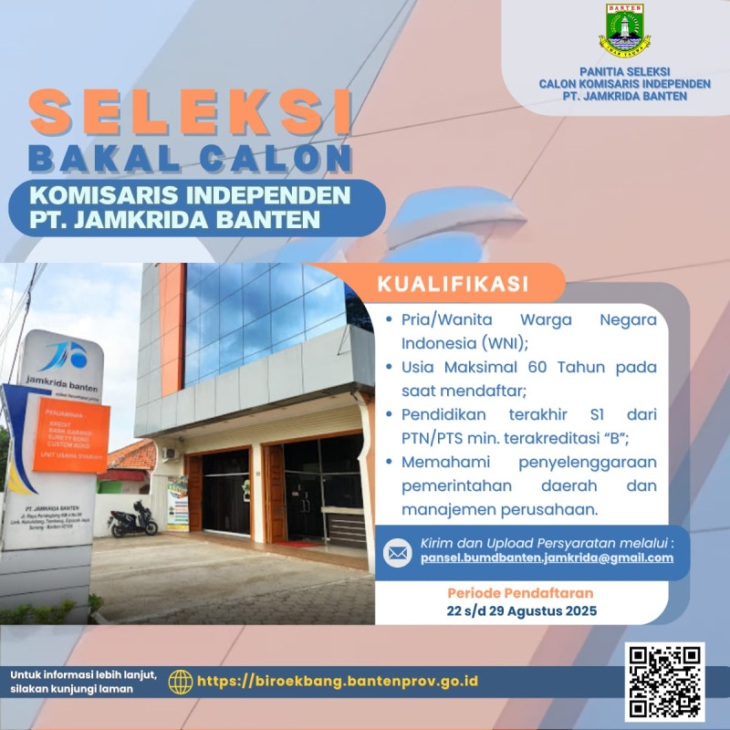 SELEKSI TERBUKA KOMISARIS INDEPENDEN PT. JAMKRIDA BANTEN